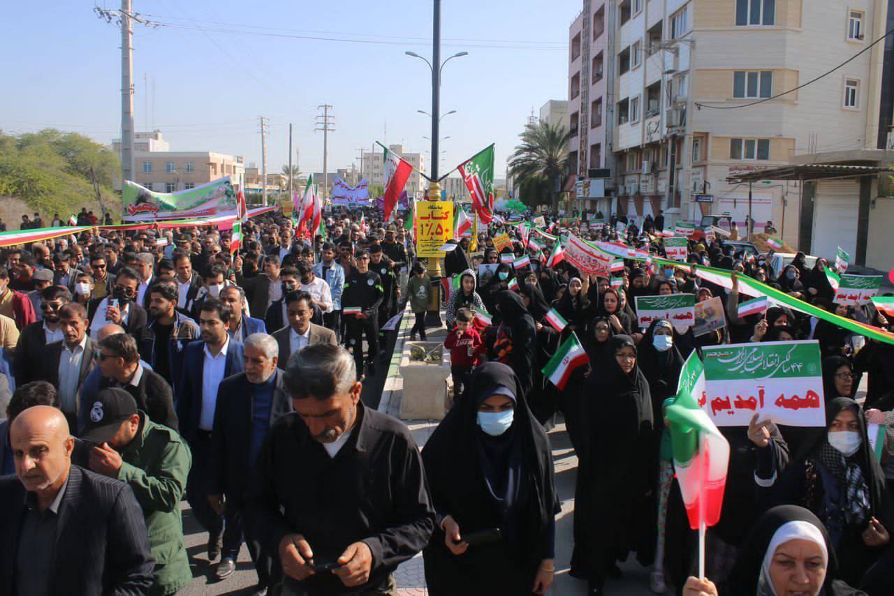 راهپیمایی در بندر گناوه