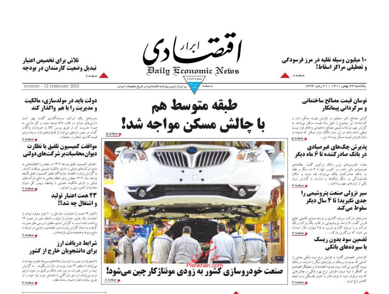 روزنامه ابرار اقتصادی