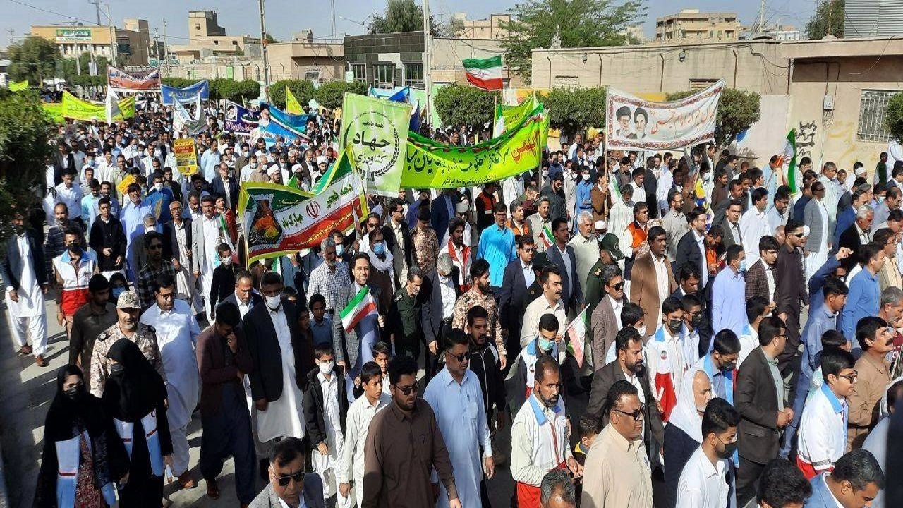 حضور باشکوه مردم شریف زاهدان در جشن ۴۴ سالگی انقلاب