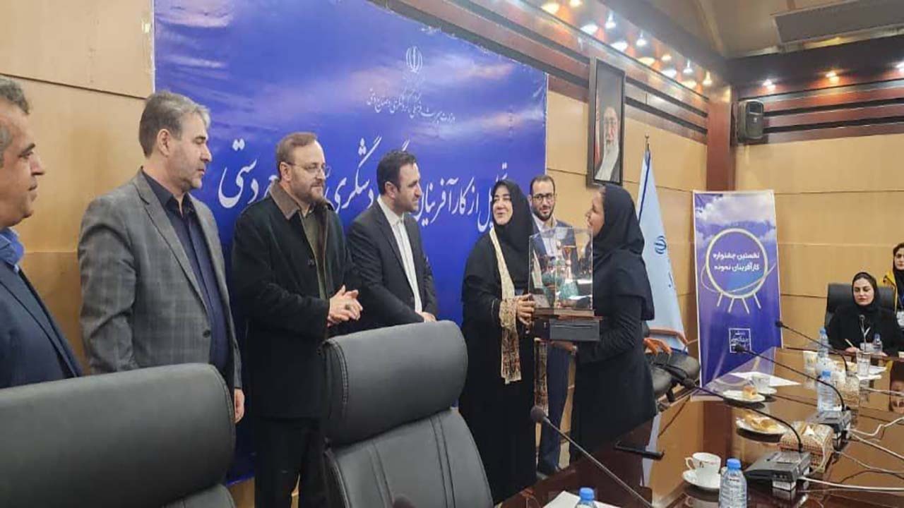 بانوی هنرمند کرمانی، کارآفرین نمونه صنایع‌دستی کشور شد