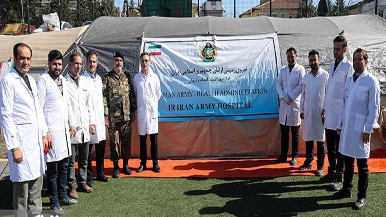 بیمارستان ۵۰ تختخوابی نیروی زمینی ارتش در ترکیه برپا شد