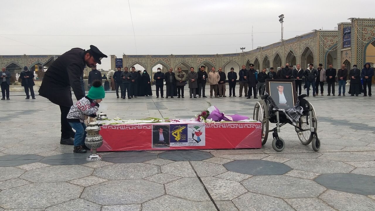 پیکر یک جانباز شهید در مشهد تشییع شد