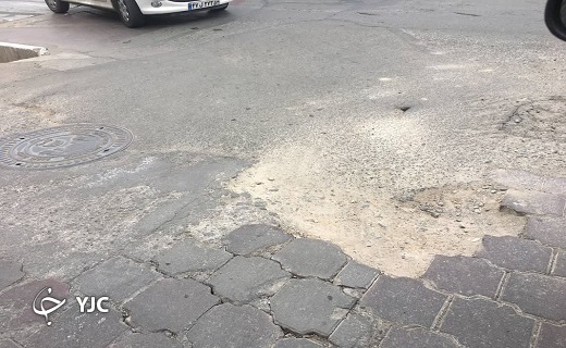 حال و روز آسفالت خیابان های یزد+عکس