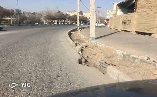 حال و روز آسفالت خیابان های یزد+عکس
