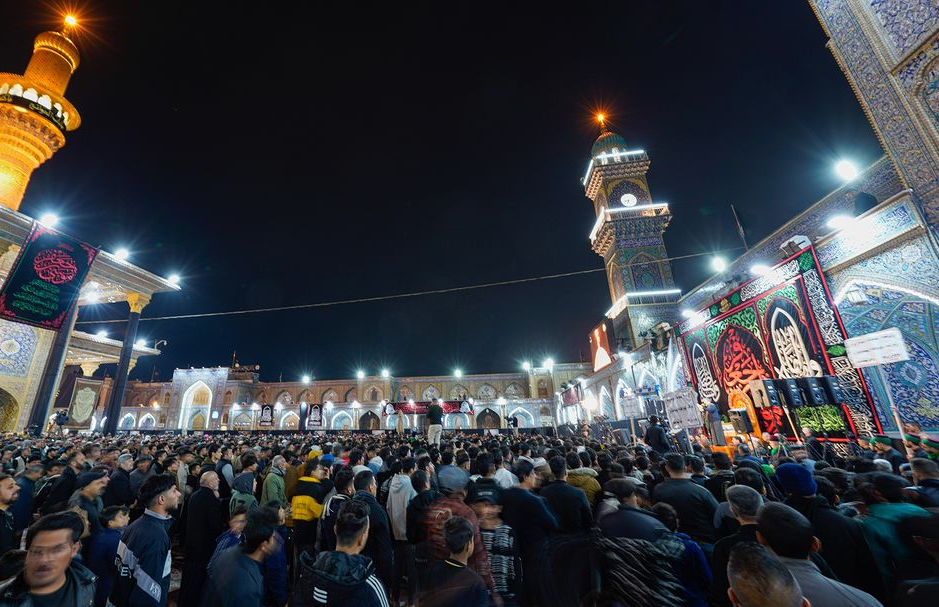 عزاداری شهادت امام هفتم شیعیان با مداحی باسم کربلایی + فیلم