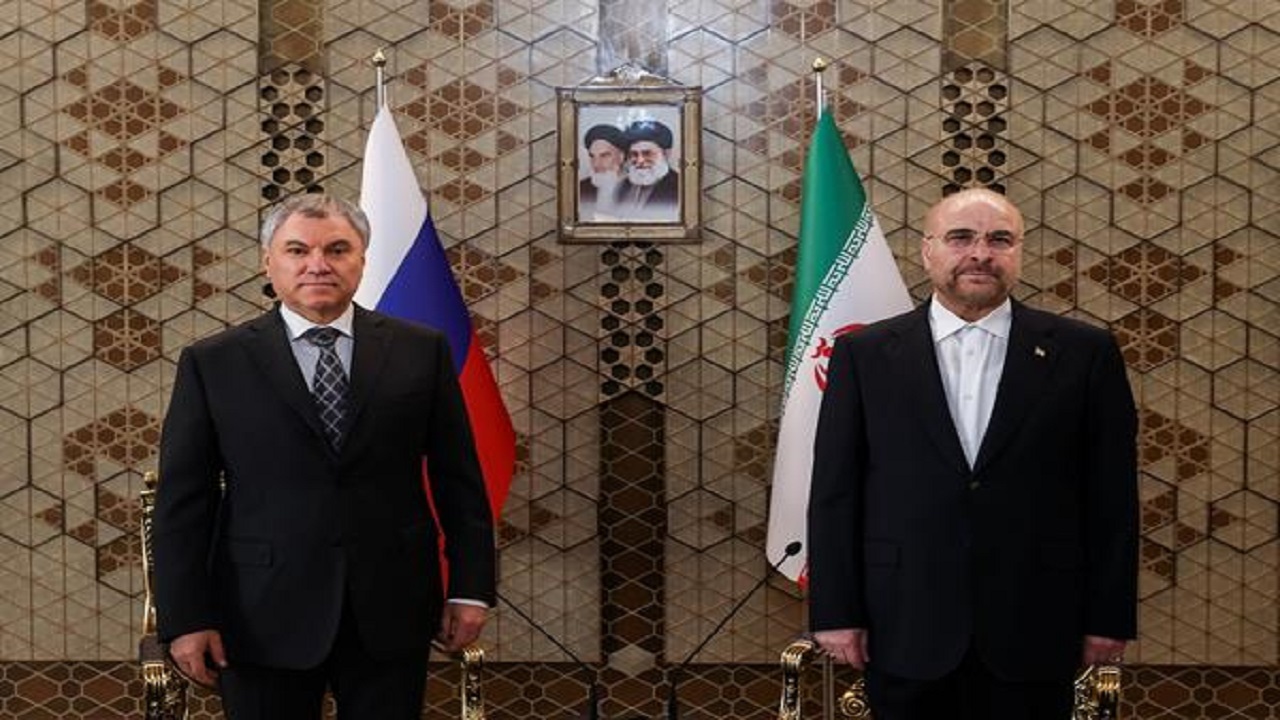 قالیباف: مهم‌ترین تهدید امروز ایران و روسیه تحریم‌های ظالمانه آمریکا است/ والودین: مخالف هژمونی هستیم