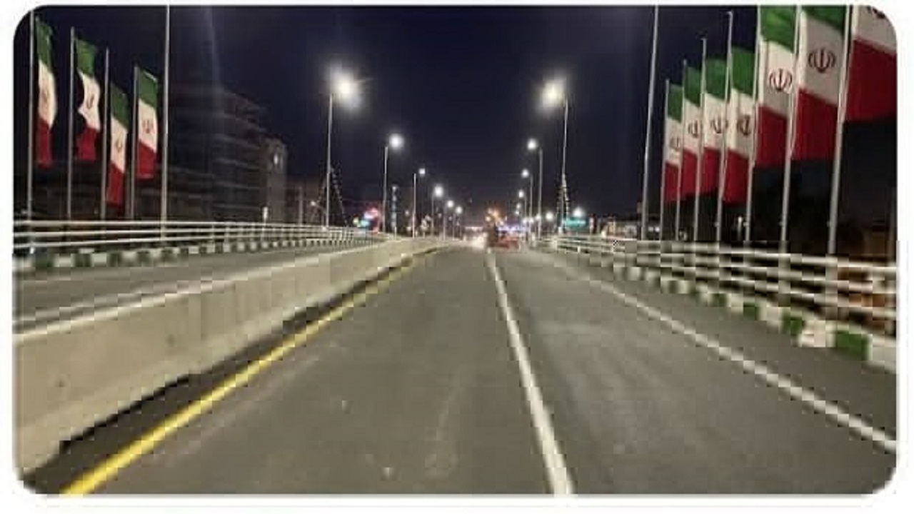 بهره برداری از مسیر روگذر تقاطع غیرهمسطح نماز قم