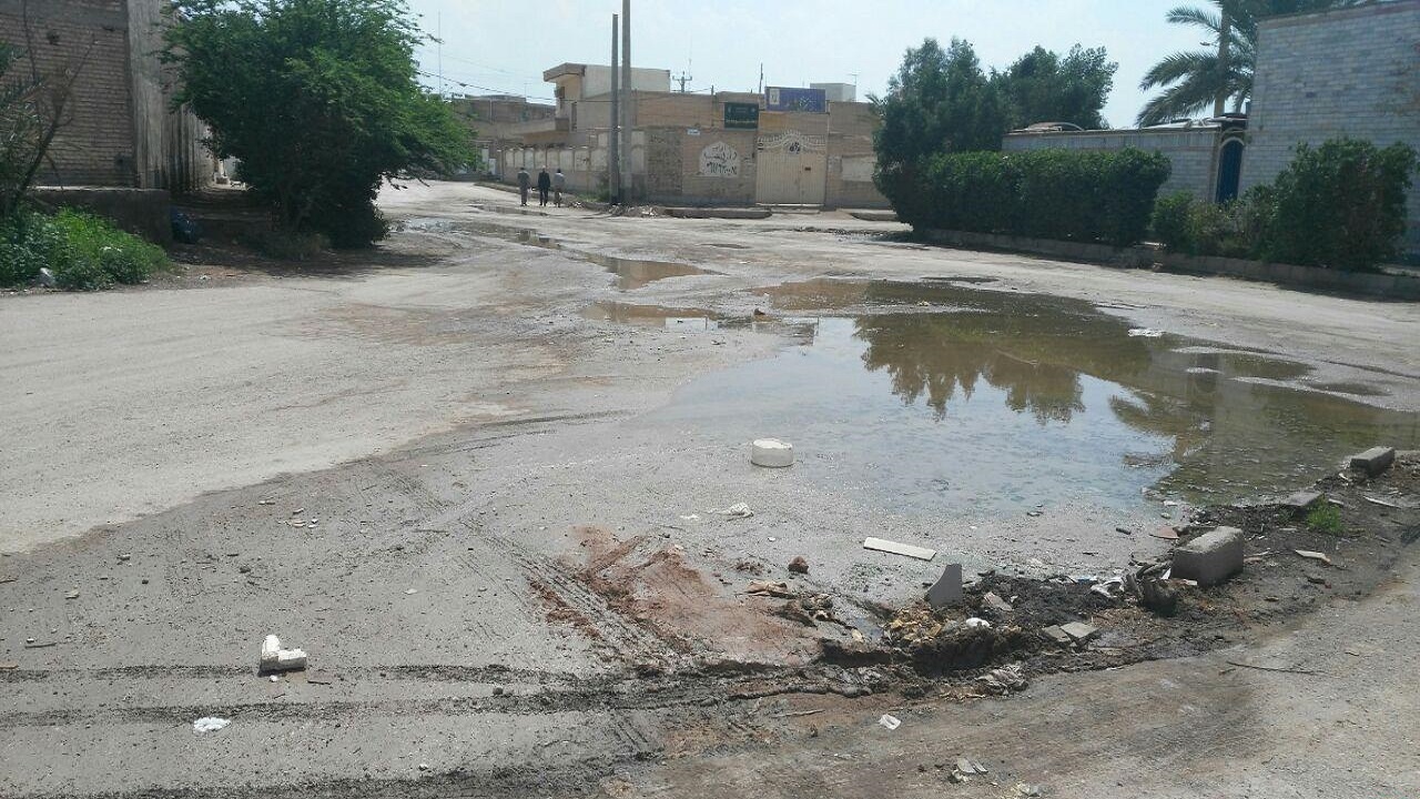 کلافگی اهالی محله درویشیه از جاری شدن آب فاضلاب در معابر