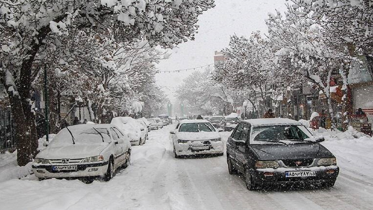 بارش پراکنده برف در مناطق مختلف استان زنجان