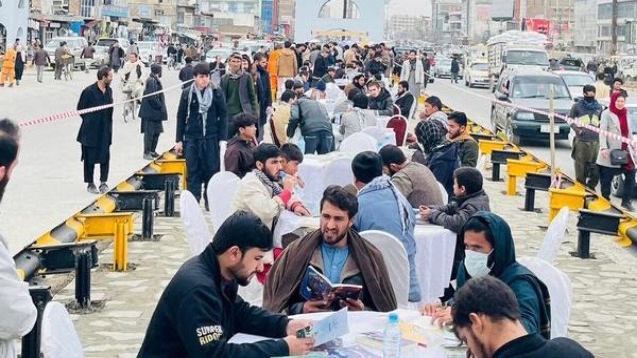 برگزاری نمایشگاه کتاب در پل سوخته کابل