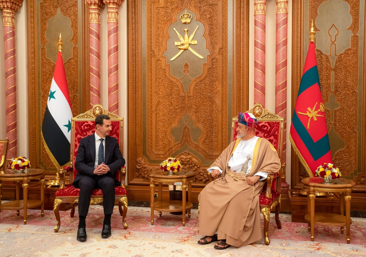 دیدار بشار اسد با سلطان عمان در مسقط