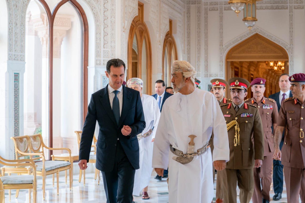 دیدار بشار اسد با سلطان عمان در مسقط