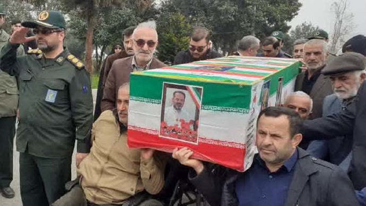 تشییع پیکر شهید در آمل