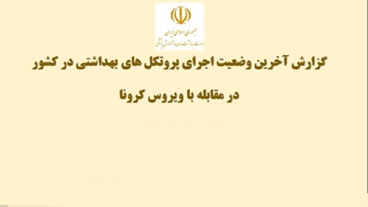 آخرین وضعیت رعایت پروتکل های بهداشتی در کشور در مقابله با ویروس کرونا