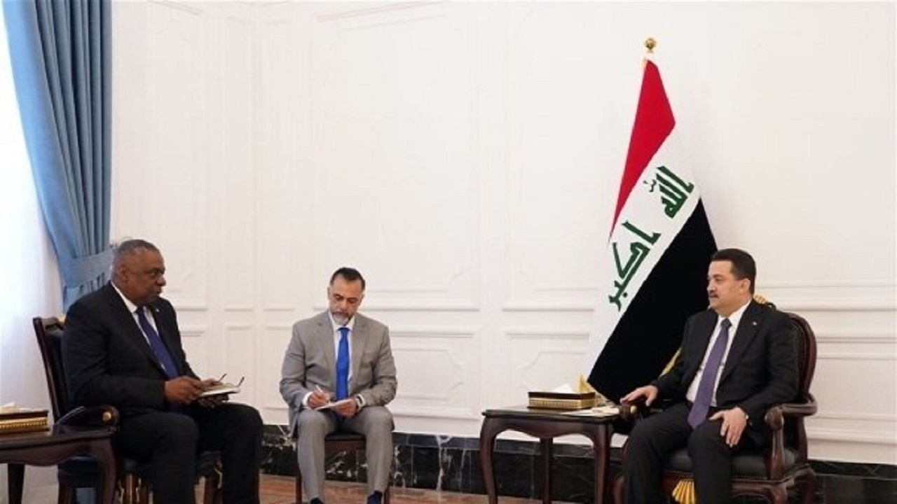 دیدار وزیر دفاع آمریکا با نخست وزیر عراق