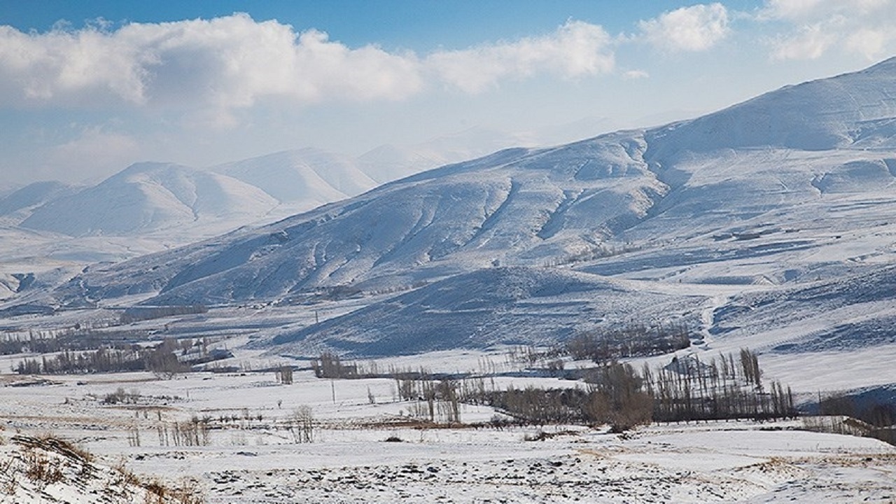 طبیعت زمستانی روستای تکله اردبیل در یک نگاه + فیلم
