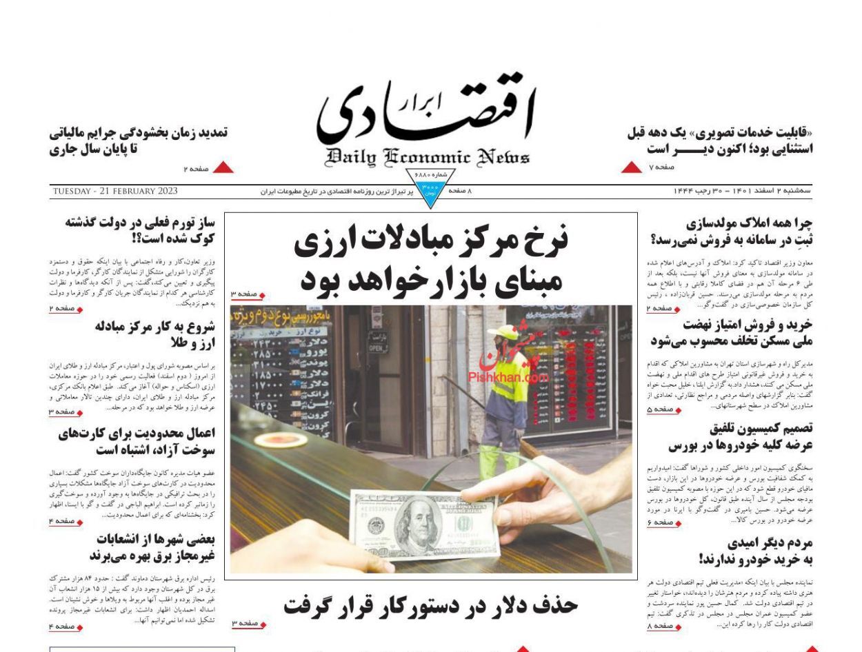 روزنامه ابرار اقتصادی
