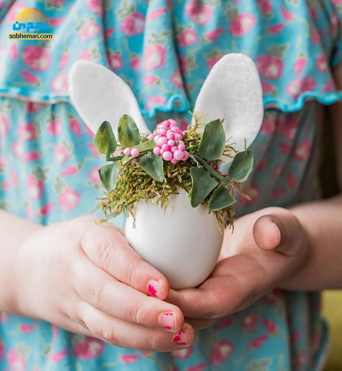 تزئین سبزه با تخم مرغ