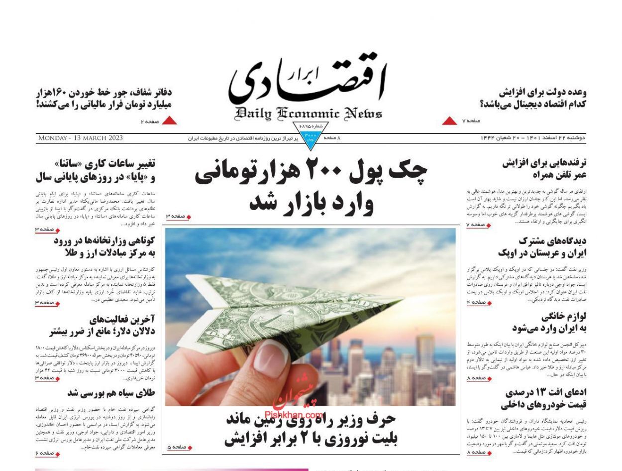 روزنامه ابرار اقتصادی