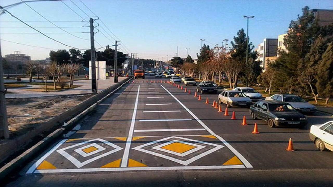 ۲ هزار متر مربع رنگ‌آمیزی سرعتگیر‌ها و سرعتکاه‌ها انجام شد