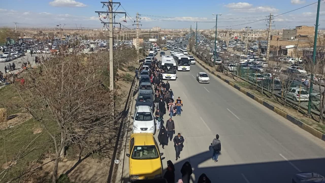 ترافیک سنگین در مسیر بهشت زهرای اراک