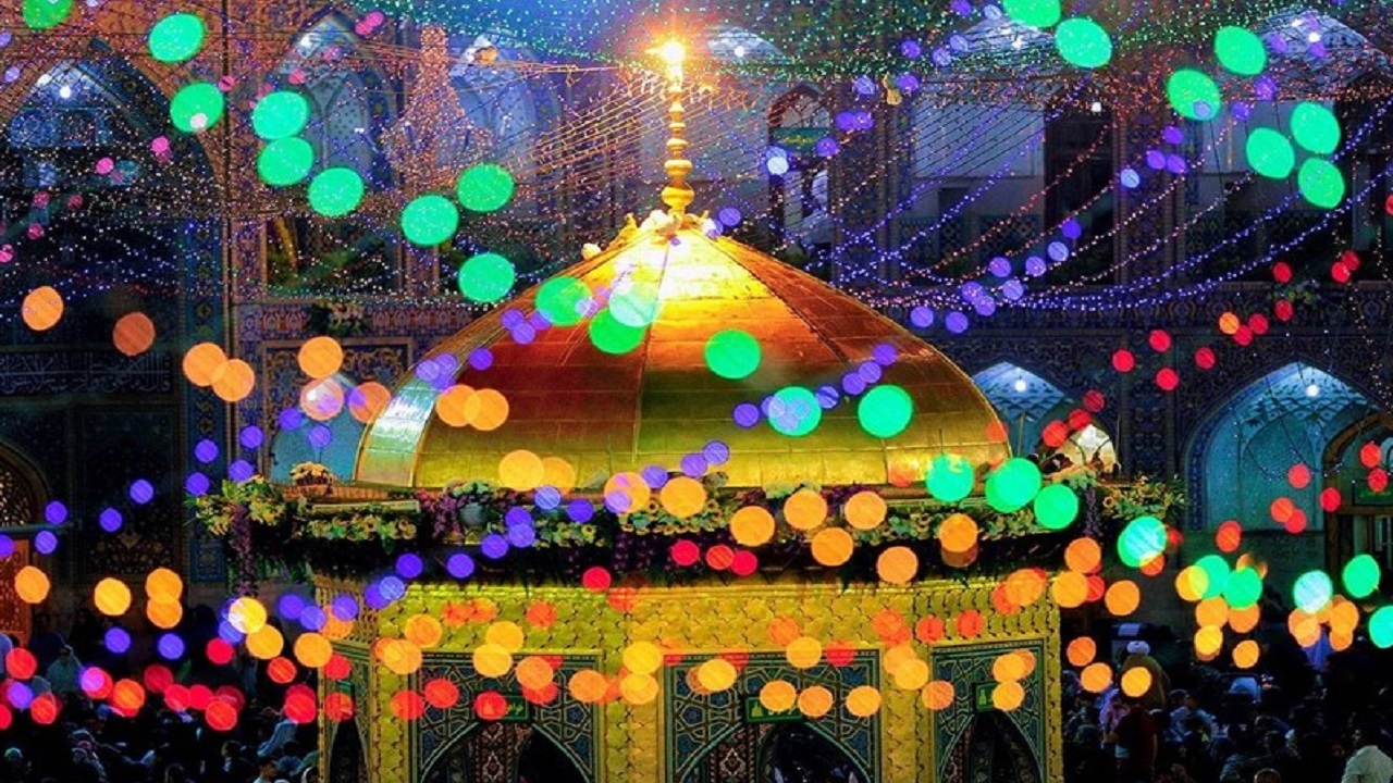 چراغانی حرم مطهر رضوی در آستانه سال جدید
