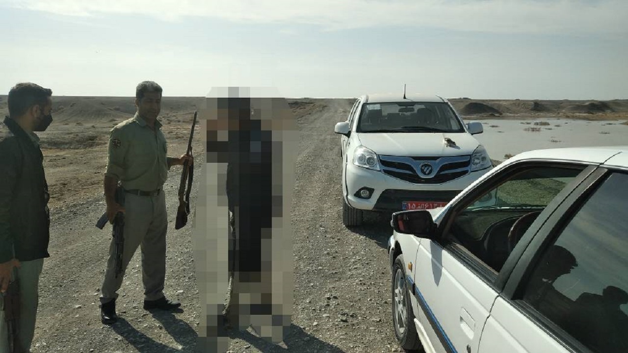 دستگیری متخلف قبل از شروع به شکار
