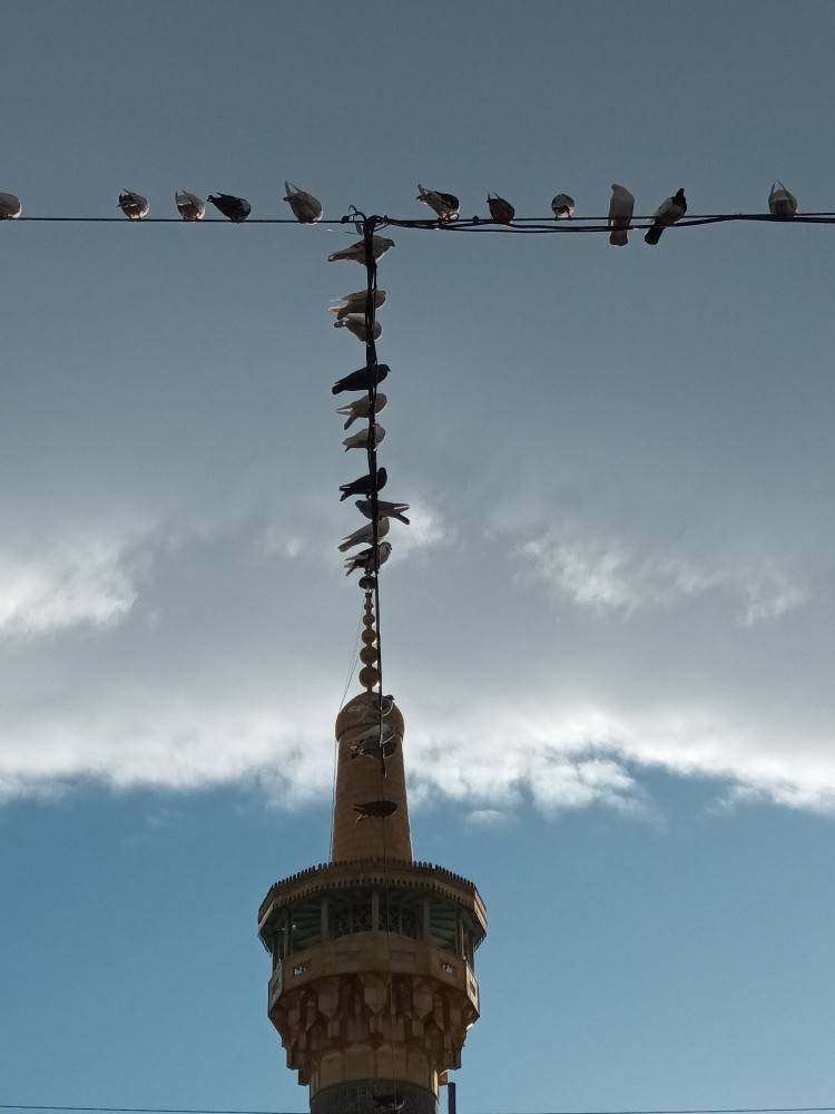 نمایی از یک روز ابری بر فراز حرم امام رضا (ع) + تصاویر