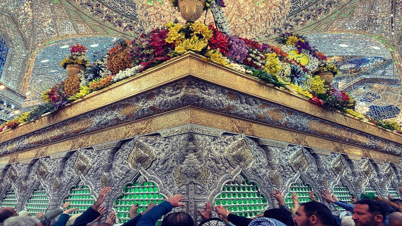 تصاویری از حرم گلباران امام حسین (ع) در روز میلاد