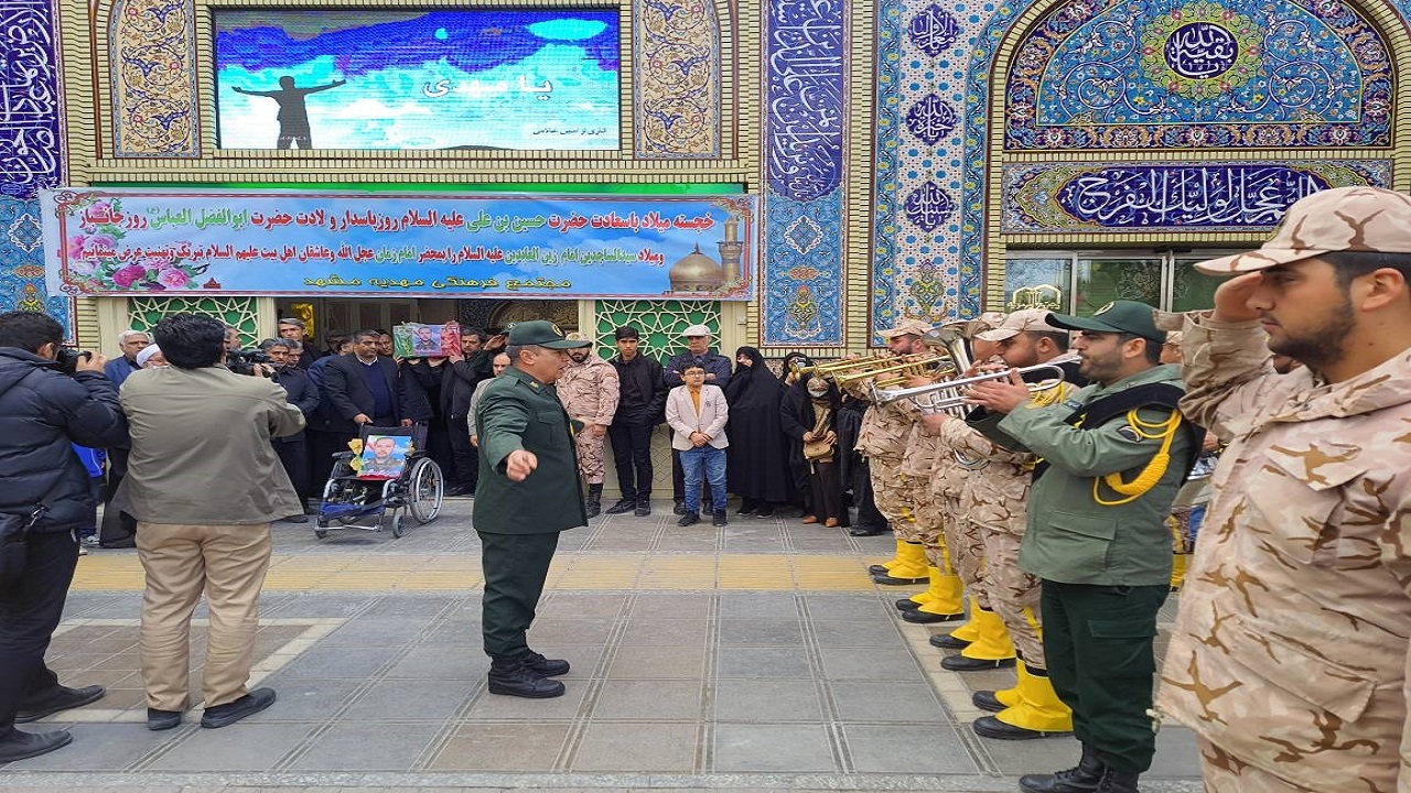 تشییع پیکر جانباز شهید در مشهد مقدس
