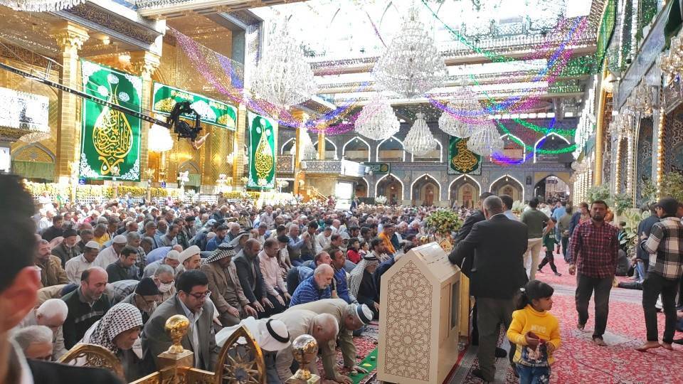 حرم علمدار کربلا در شب میلاد