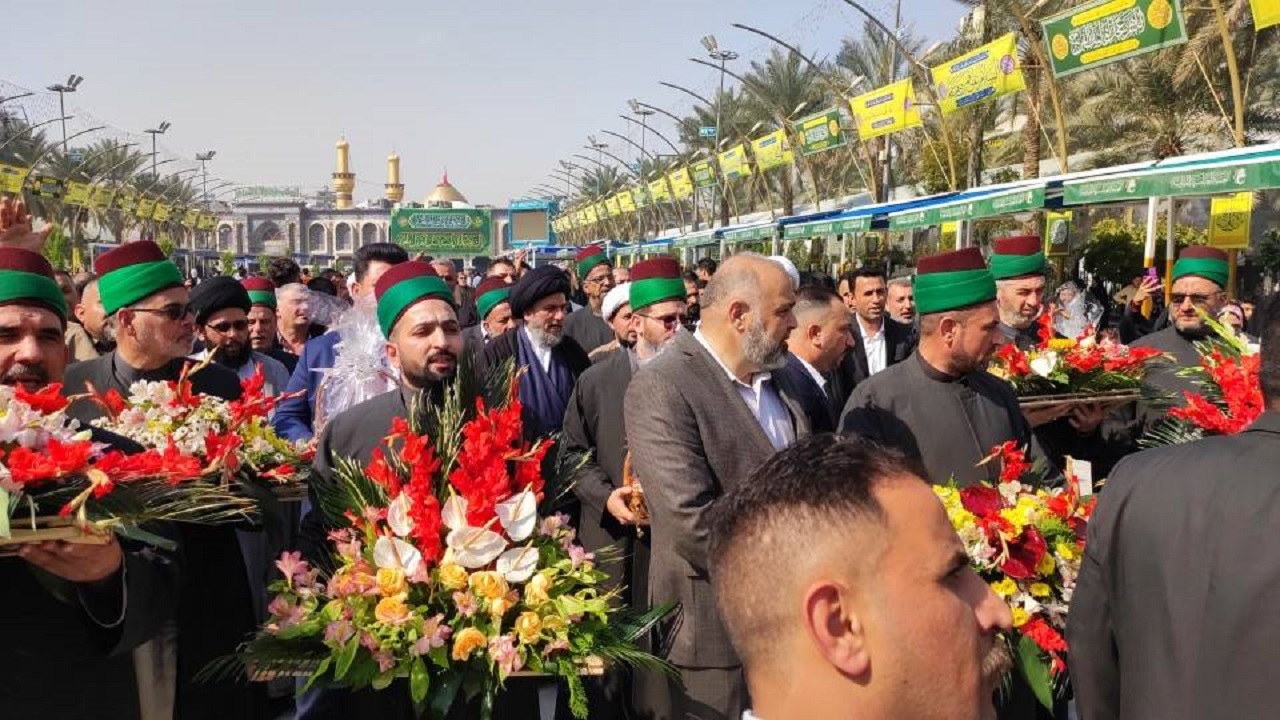 حال و هوای کربلای معلی در روز میلاد قمربنی هاشم + فیلم و تصاویر