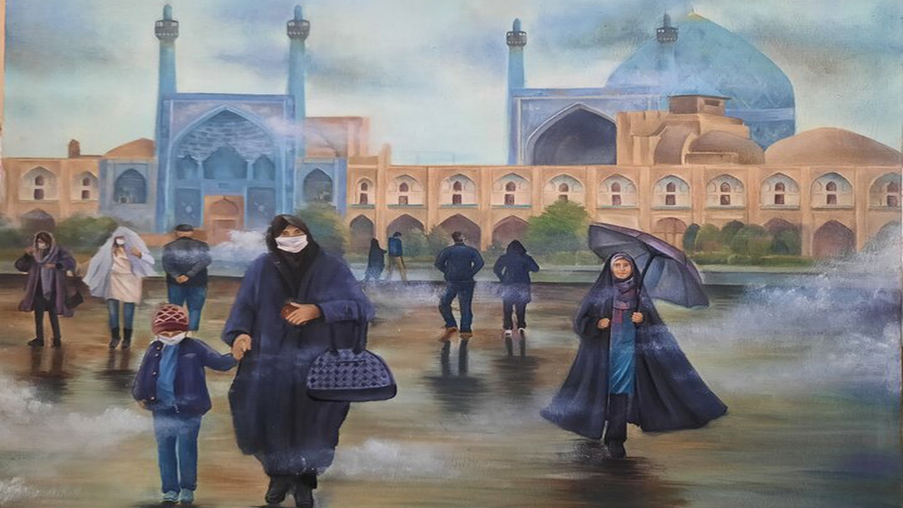طنین آوای زندگی بر بوم نقاش خمینی شهری