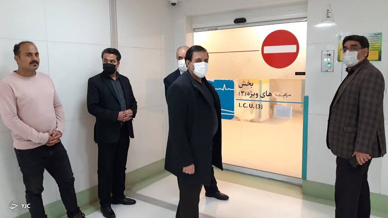عیادت مسئولان از حادثه دیدگان سانحه سقوط بالگرد + تصاویر
