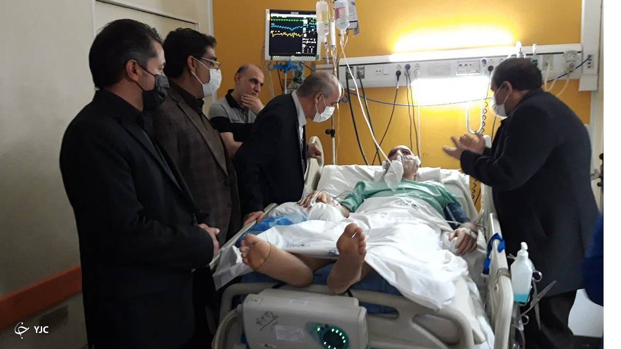 عیادت مدیرکل دفتر هماهنگی وزارت ورزش از حادثه دیدگان سانحه سقوط بالگرد