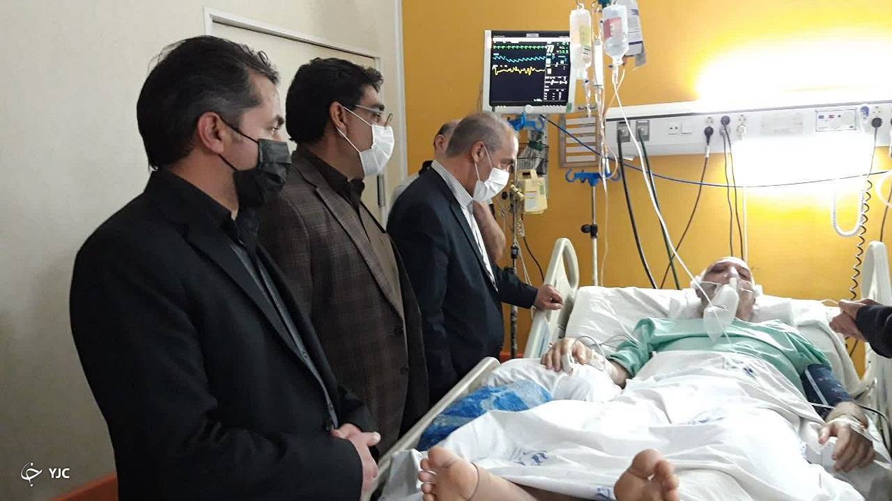 عیادت مدیرکل دفتر هماهنگی وزارت ورزش از حادثه دیدگان سانحه سقوط بالگرد