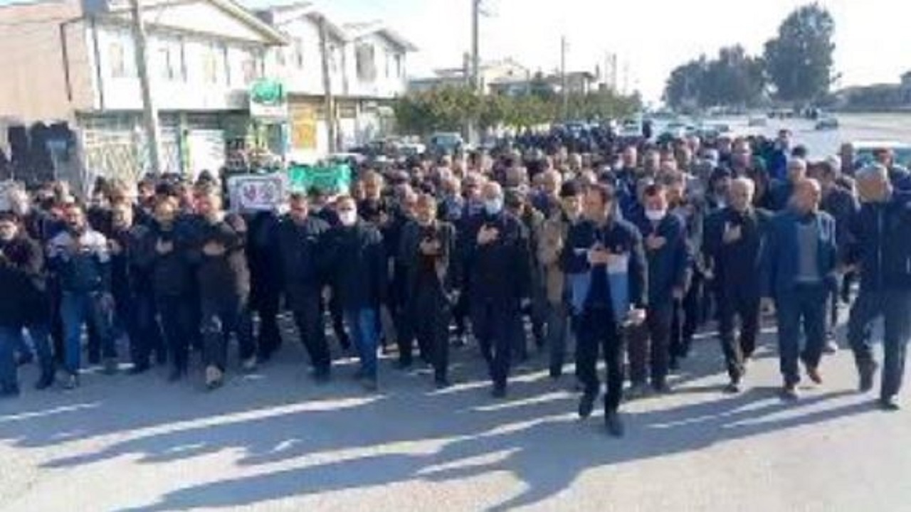 تشییع پیکر مادر شهید جاویدالاثر میرصادقی در بندرگز