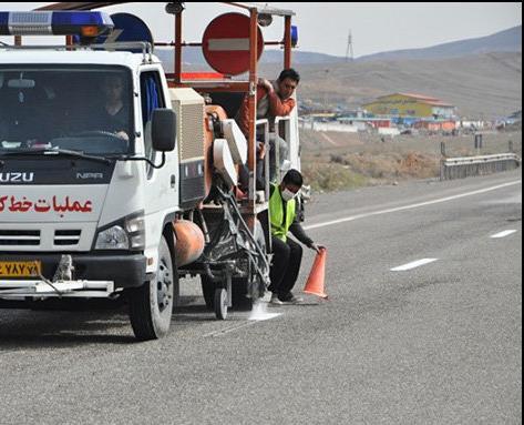 آغاز عملیات خط کشی ۲ هزار کیلومتر از محور‌های مواصلاتی اردبیل