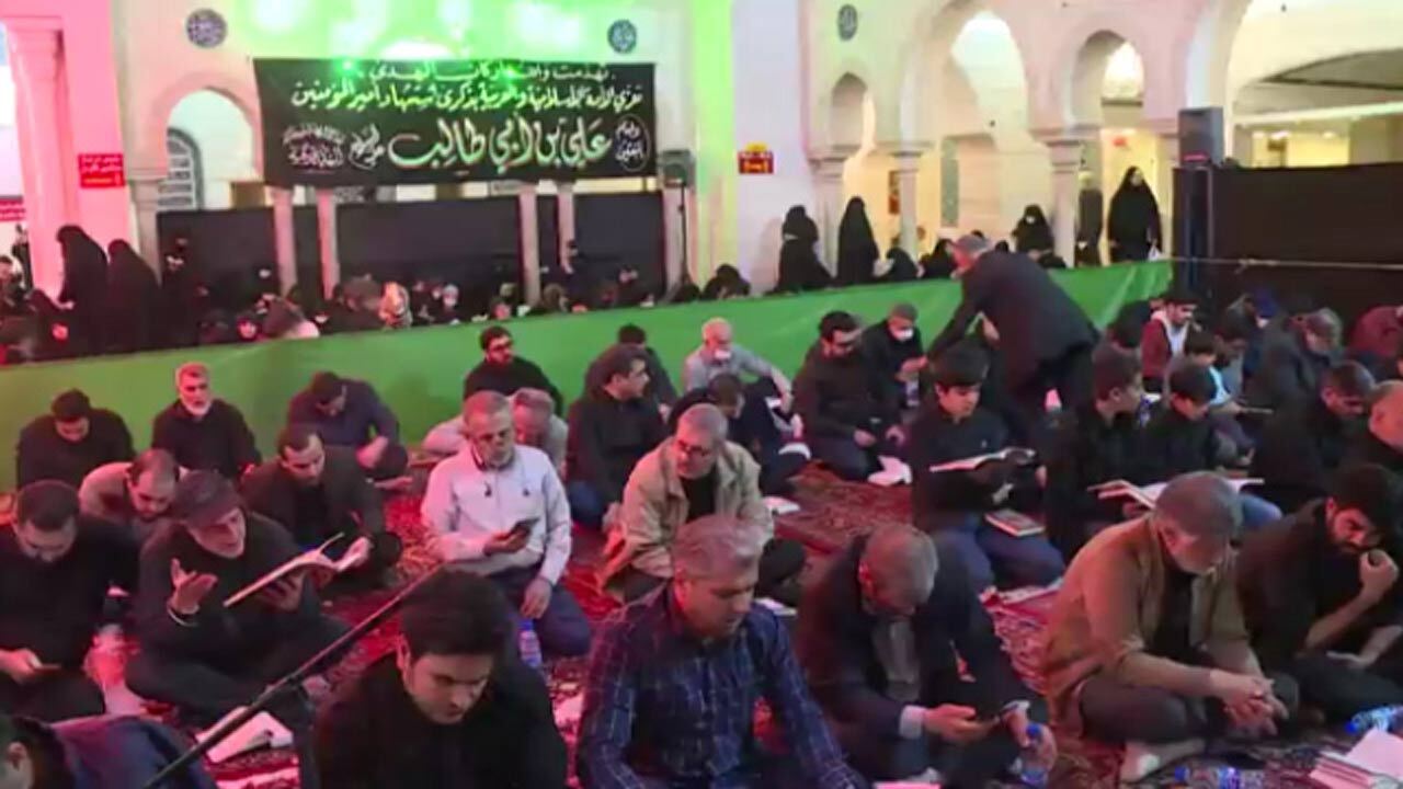 برگزاری مراسم شب قدر در جوار حرم حضرت رقیه (س) + فیلم
