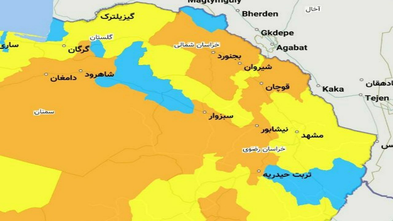 رنگ قرمز کرونایی از نقشه خراسان رضوی خداحافظی کرد