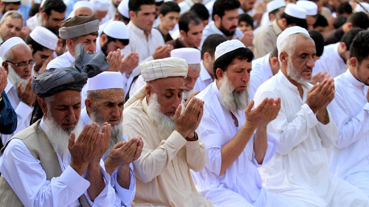 نماز عید سعید فطر در افغانستان + فیلم