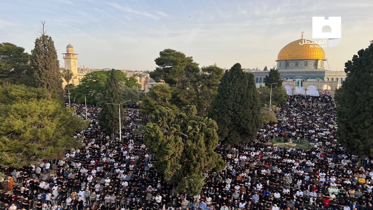 اقامه نماز عید فطر در مسجدالاقصی فلسطین