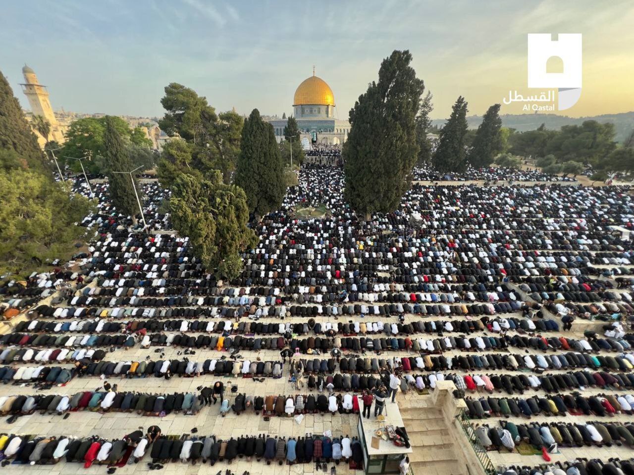 اقامه نماز عید فطر در مسجدالاقصی فلسطین