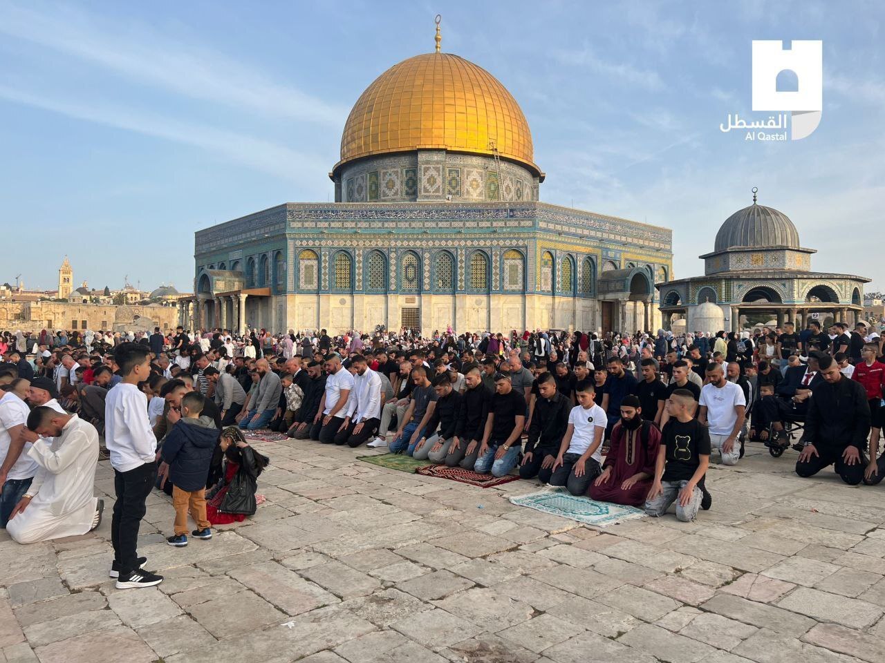 حضور پرشور فلسطینیان مسجدالاقصی