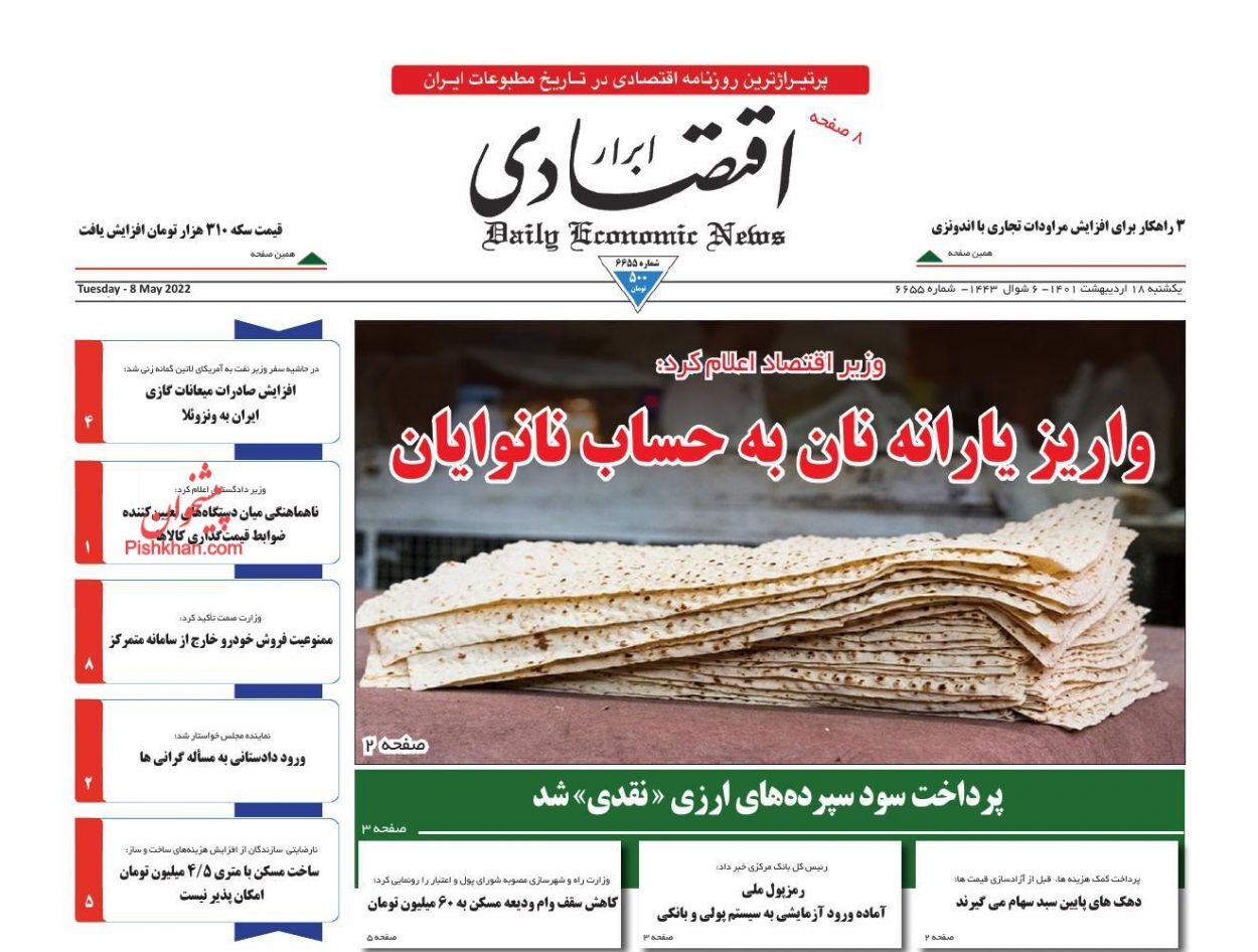 وام ودیعه مسکن ۶۰ میلیون تومان شد/ واریز یارانه نان به حساب نانوایان/ پرداخت سود سپرده&zwnj;های ارزی نقدی شد