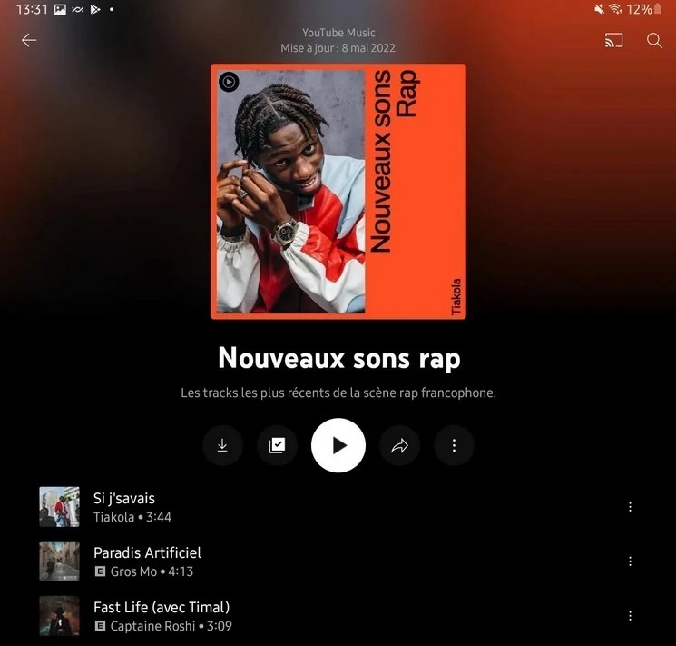 فهرست پخش YouTube Music