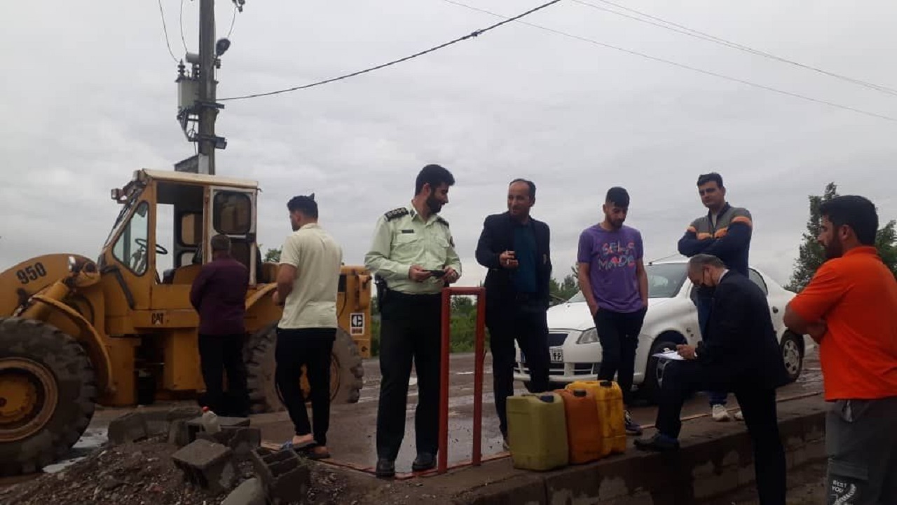 تعطیلی یک واحد غیرمجاز شن و ماسه در رشت