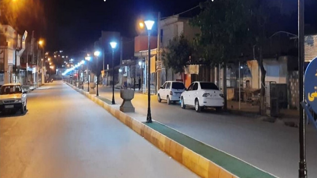 بهبود سیستم روشنایی خیابان شهید بهشتی شهر آبدانان
