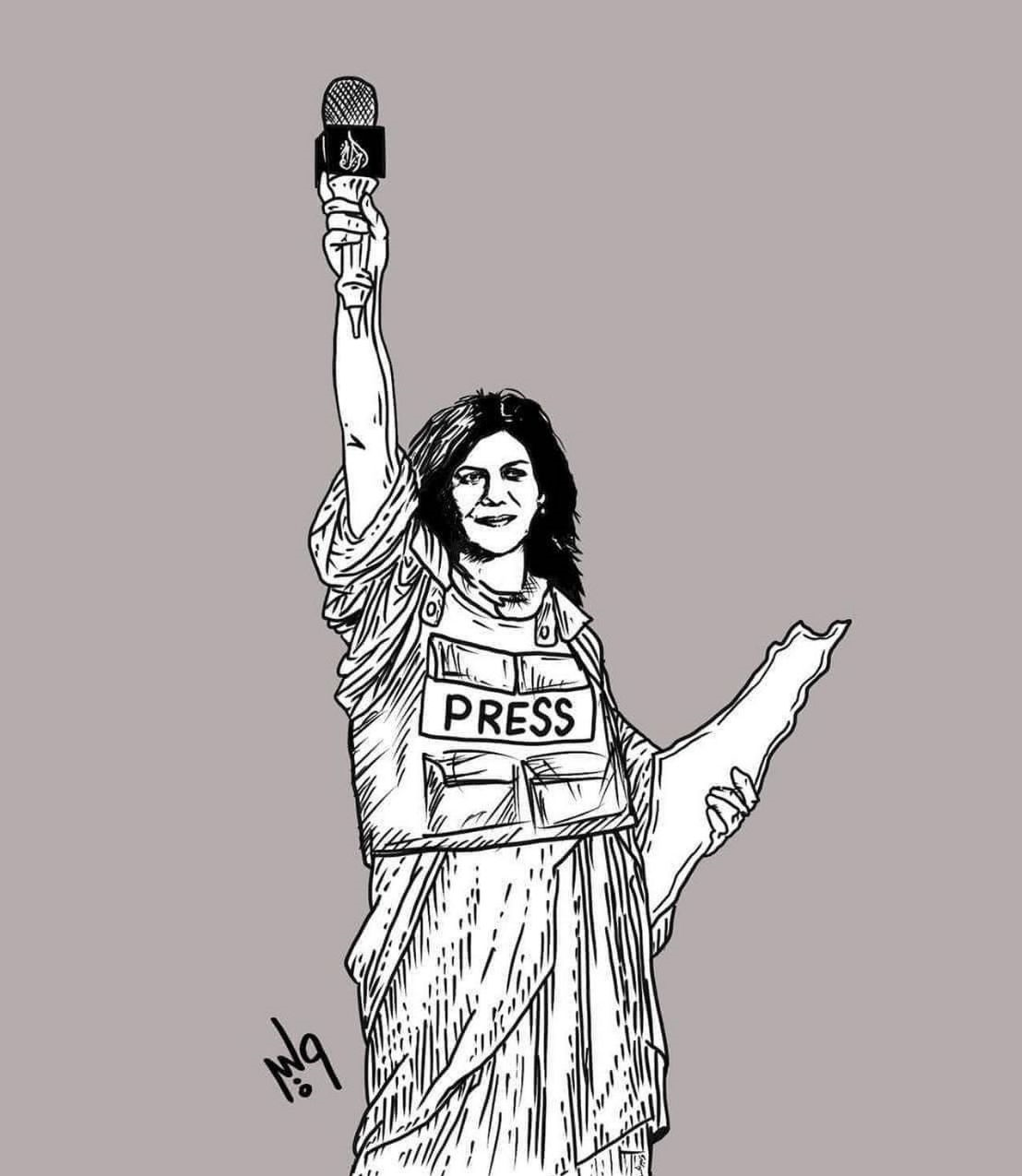 &laquo;شیرین ابوعاقله&raquo; در آثار کارتونیست&zwnj;ها+تصاویر