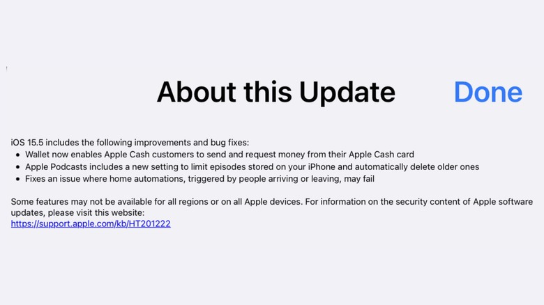 به روز رسانی iOS ۱۵.۵ 